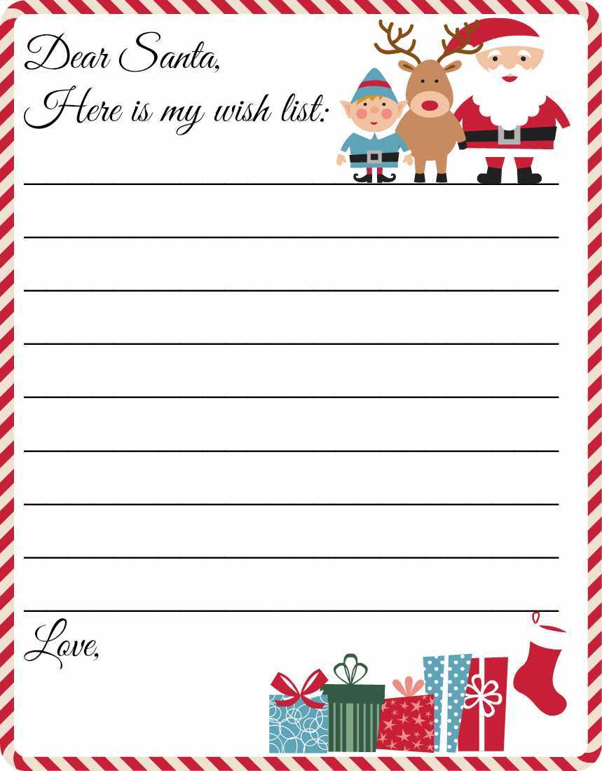 001 Blank Letter From Santa Template Free Magnificent Ideas Within Blank Letter From Santa Template
