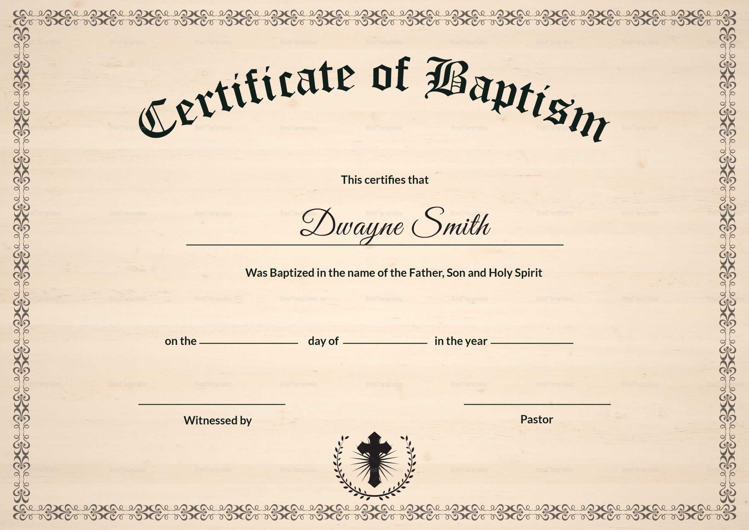 001 Certificate Of Baptism Template Unique Ideas Broadman Throughout Christian Baptism Certificate Template