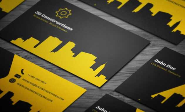 001 Construction Business Card Template Free Download Word with Construction Business Card Templates Download Free