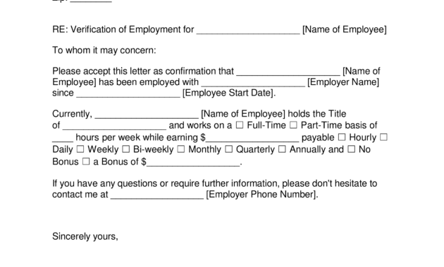 001 Employment Verification Letter Template Of Templates for Employment Verification Letter Template Word