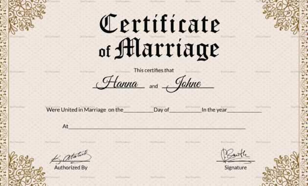 001 Keepsake Marriage Certificate28129 Template Ideas pertaining to Certificate Of Marriage Template