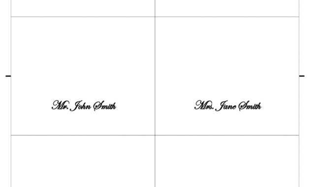 001 Table Name Card Template Size Seating Printable for Place Card Size Template