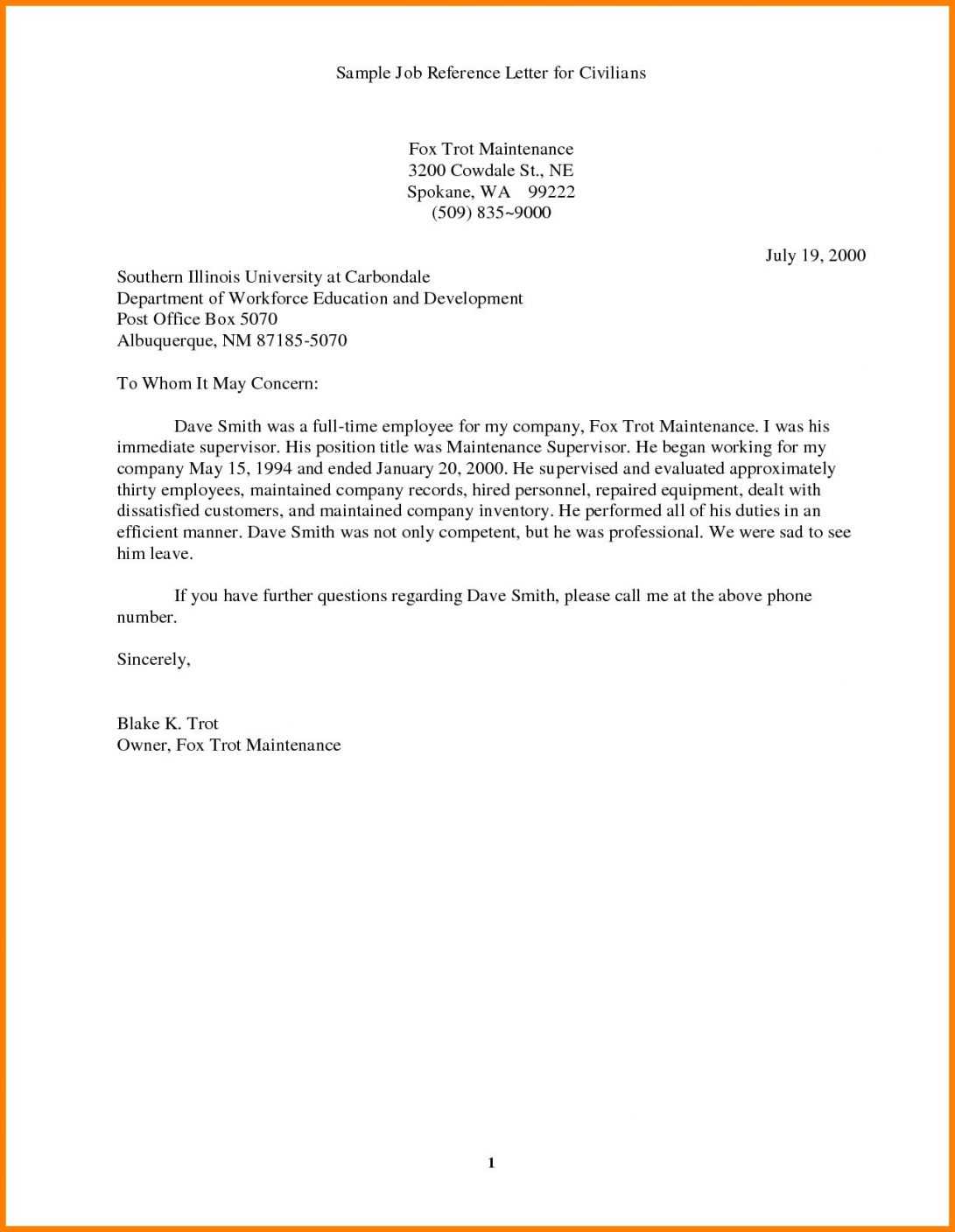 001 Template Ideas Sample Reference Letter For Employee Pdf With Referral Certificate Template