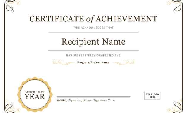 001 Word Certificate Template Download Of Achievement Image intended for Word Certificate Of Achievement Template