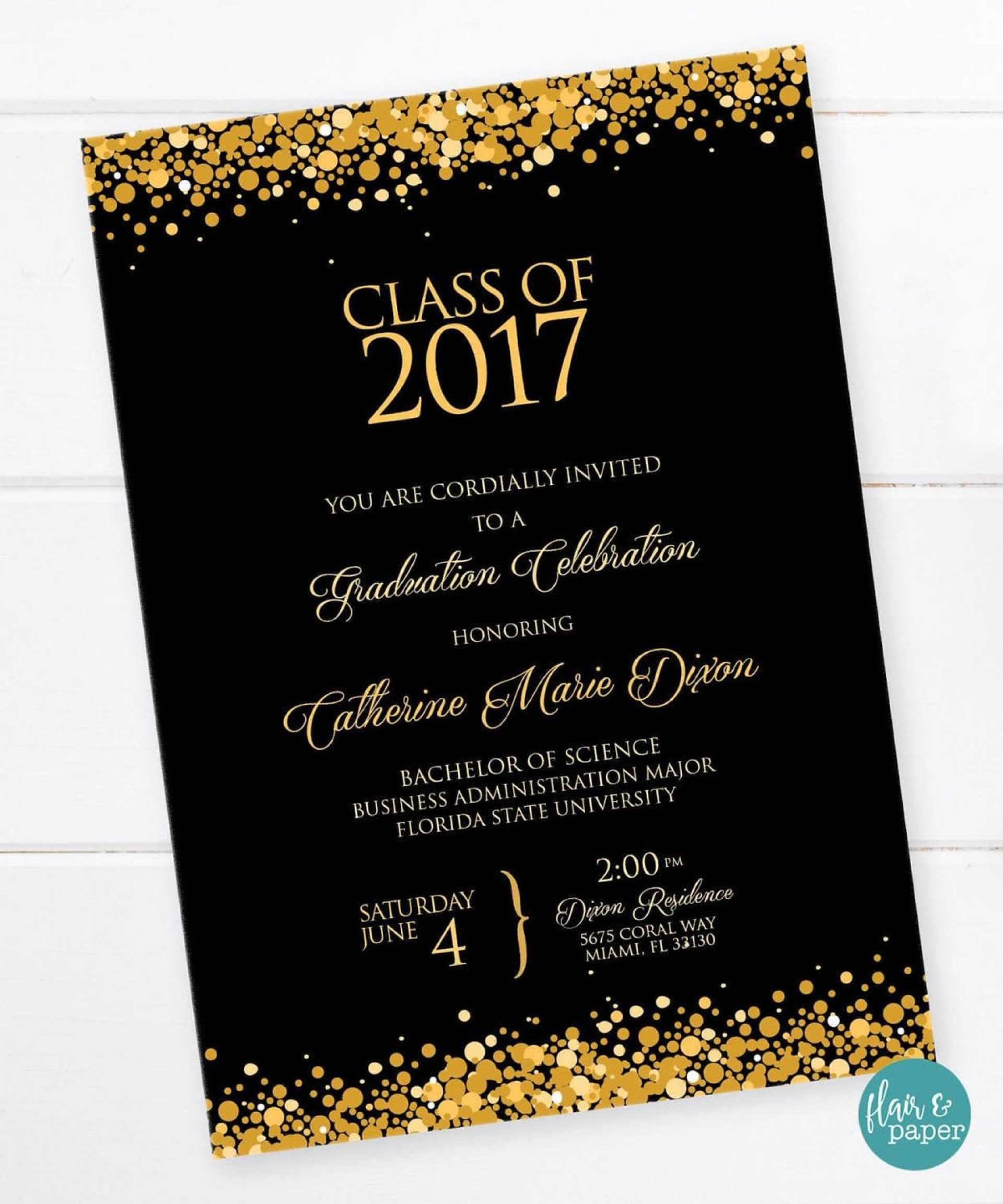 002 College Graduation Invitation Templates Free Template With Free Graduation Invitation Templates For Word