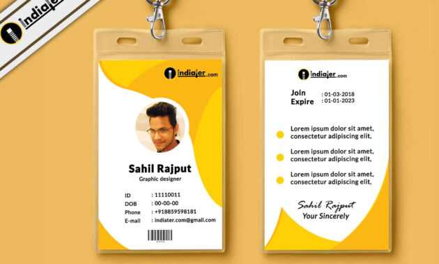 002 Id Card Design Psd Format Template Ideas Multipurpose throughout Company Id Card Design Template