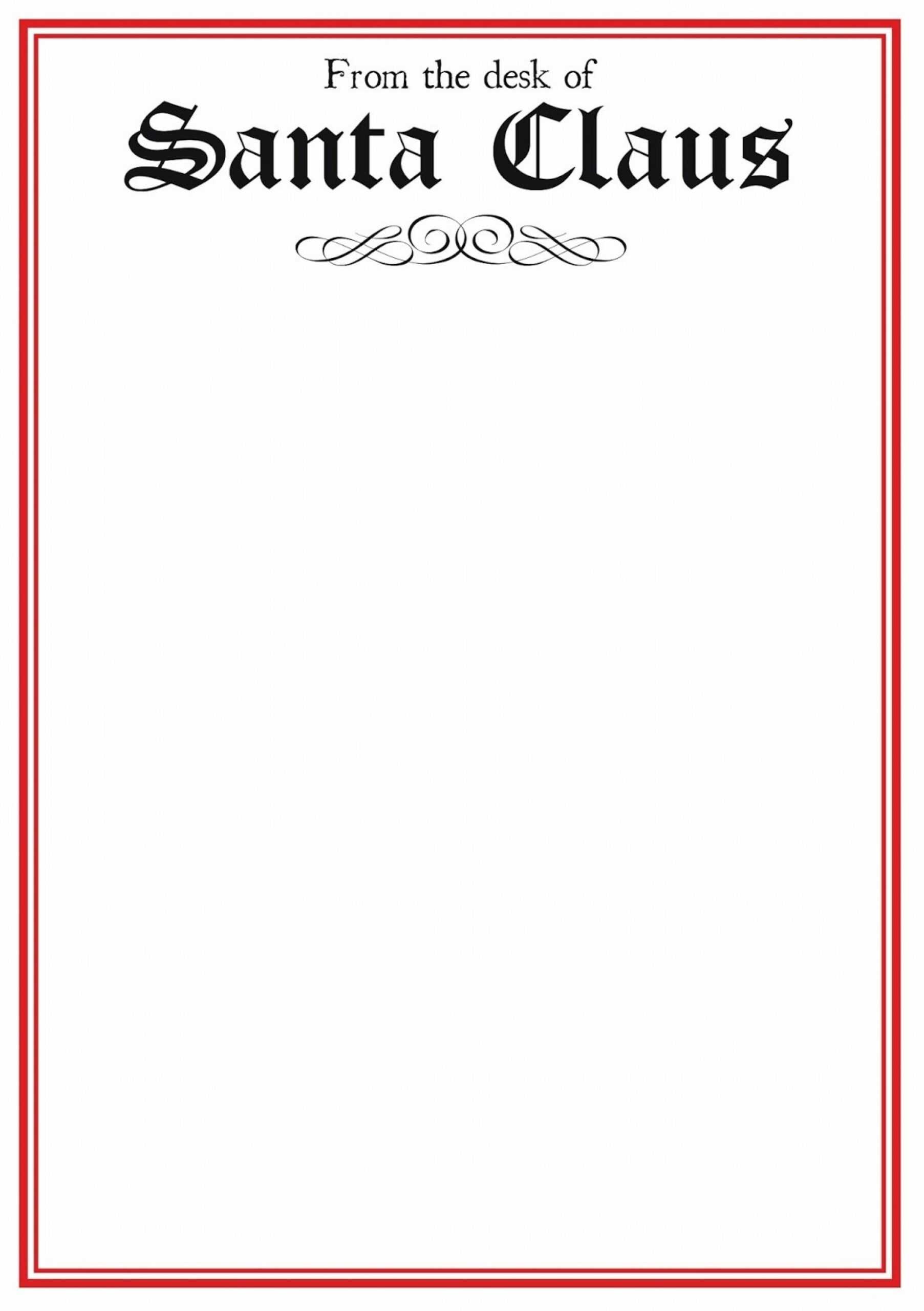 002 Letter From Santa Template Free Printable Cool To With Blank Letter From Santa Template