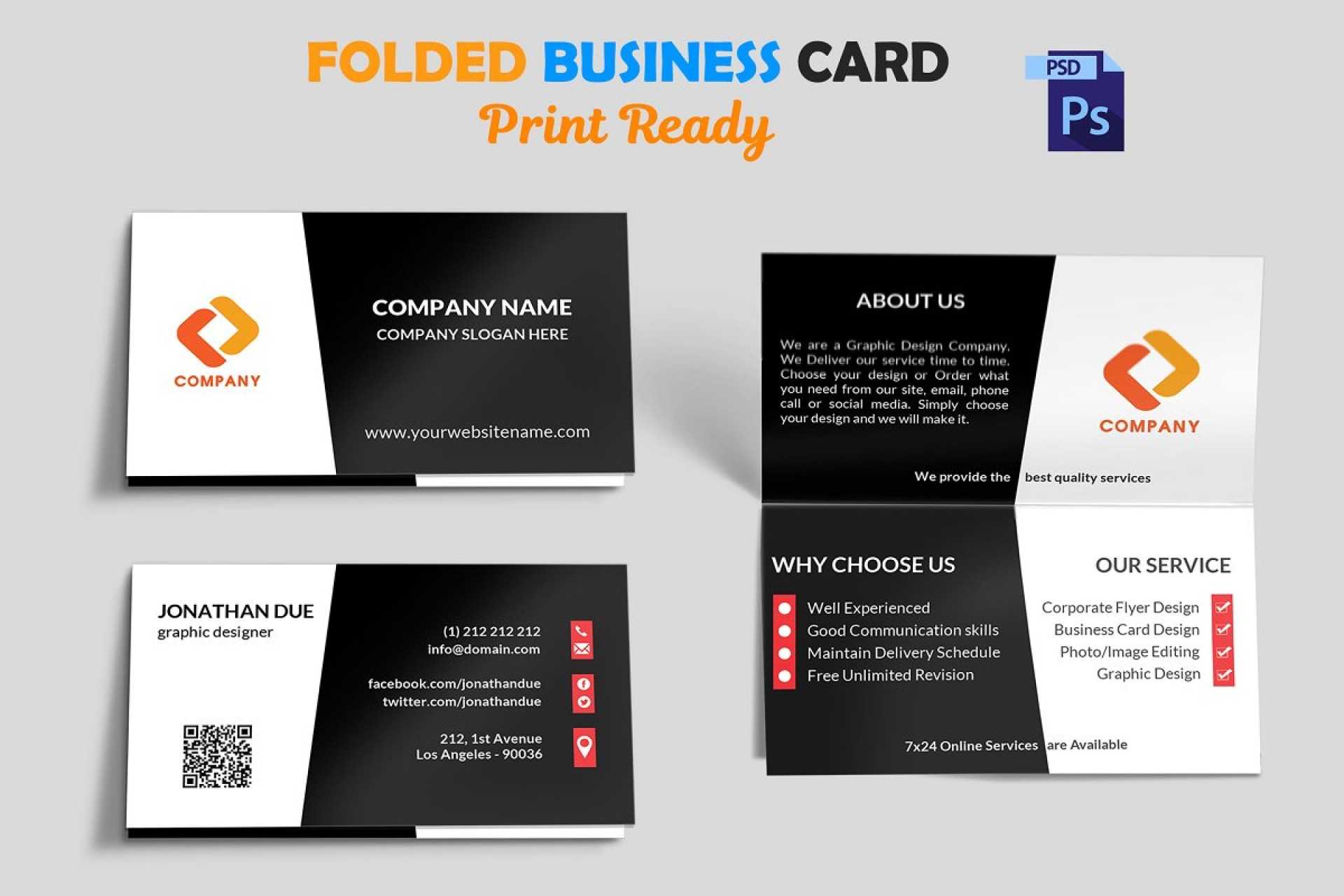 002 Template Ideas Folded Business Card Mock Up Fascinating With Regard To Fold Over Business Card Template