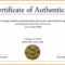003 Certificate Of Authenticity Autograph Template Freel Inside Certificate Of Authenticity Photography Template