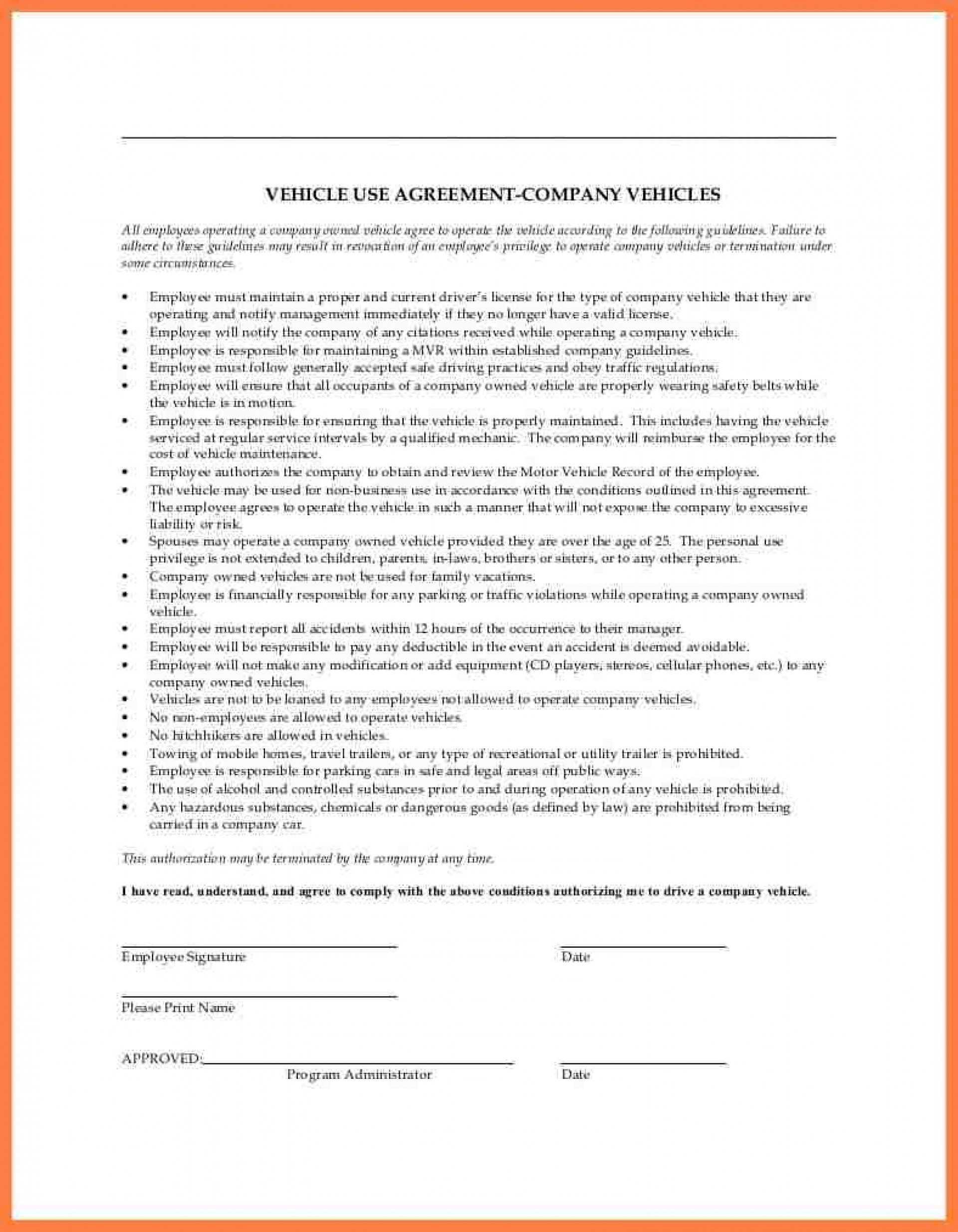 003 Company Car Policy Template Companyvehicle For Company Credit Card Policy Template