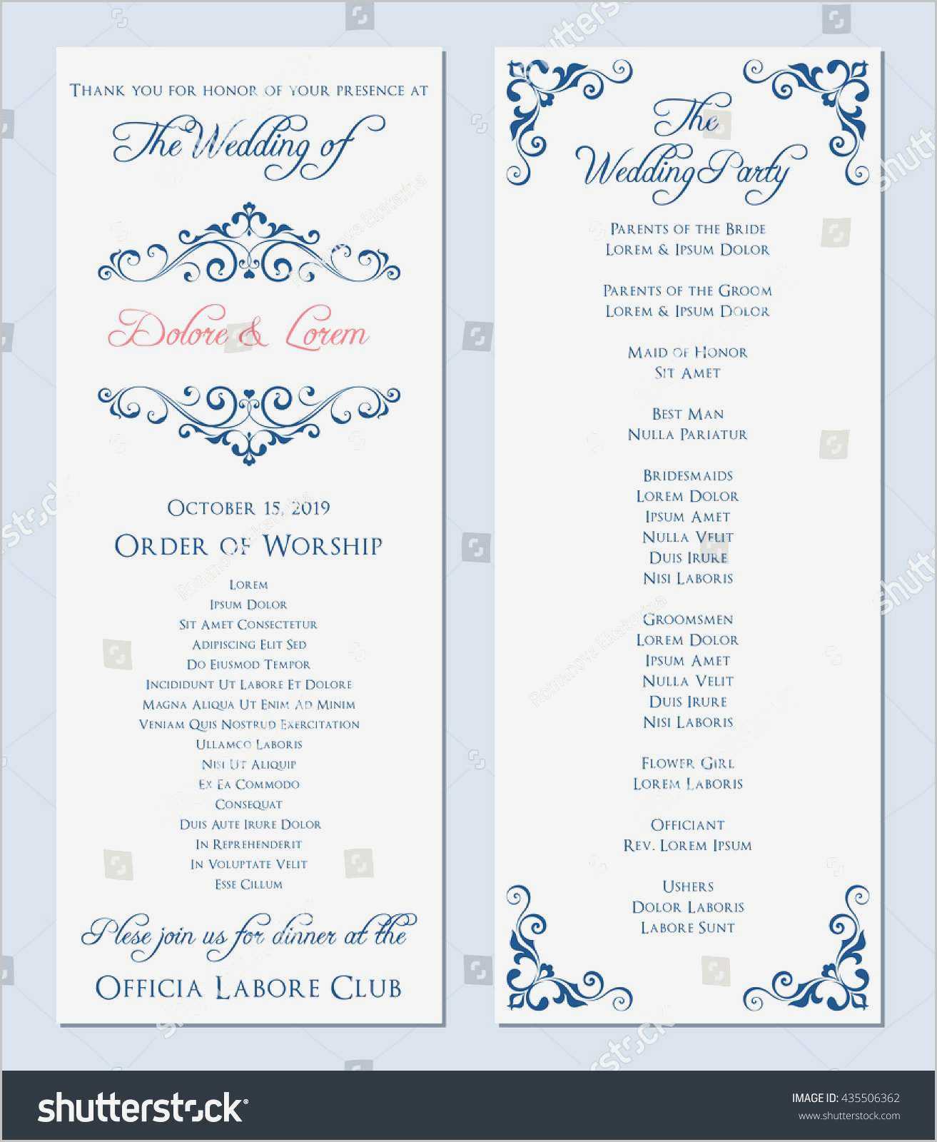 003 Free Downloadable Wedding Program Templates Microsoft In Free Printable Wedding Program Templates Word