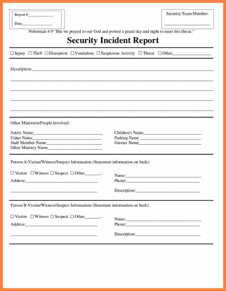 003 Security Incident Report Form Template Word Ideas 20Fire Inside Incident Report Form Template Doc