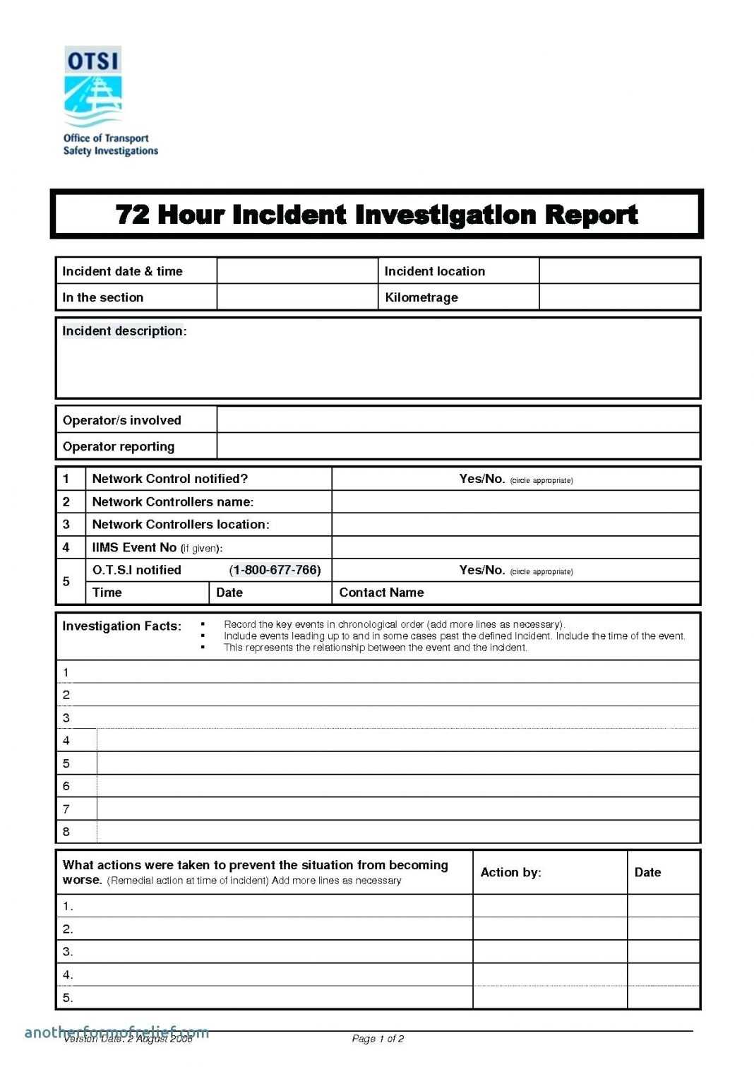 003 Template Ideas Incident Investigation Report Format In With Investigation Report Template Doc