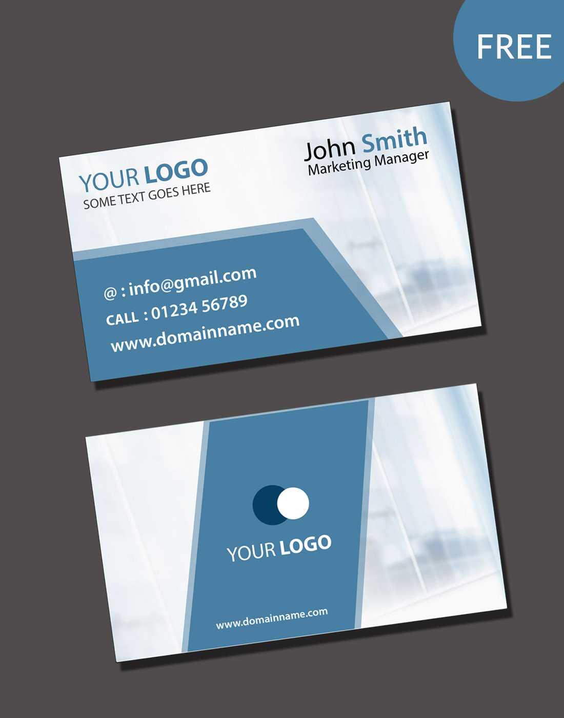 003 Visiting Card Psd Template Free Photoshop Business Blank Intended For Visiting Card Templates Psd Free Download
