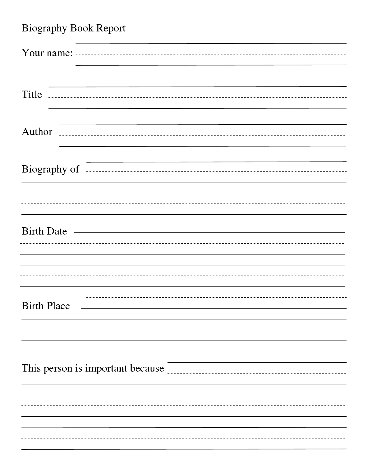 004 Biography Book Report Template Formidable Ideas Form For Intended For Biography Book Report Template