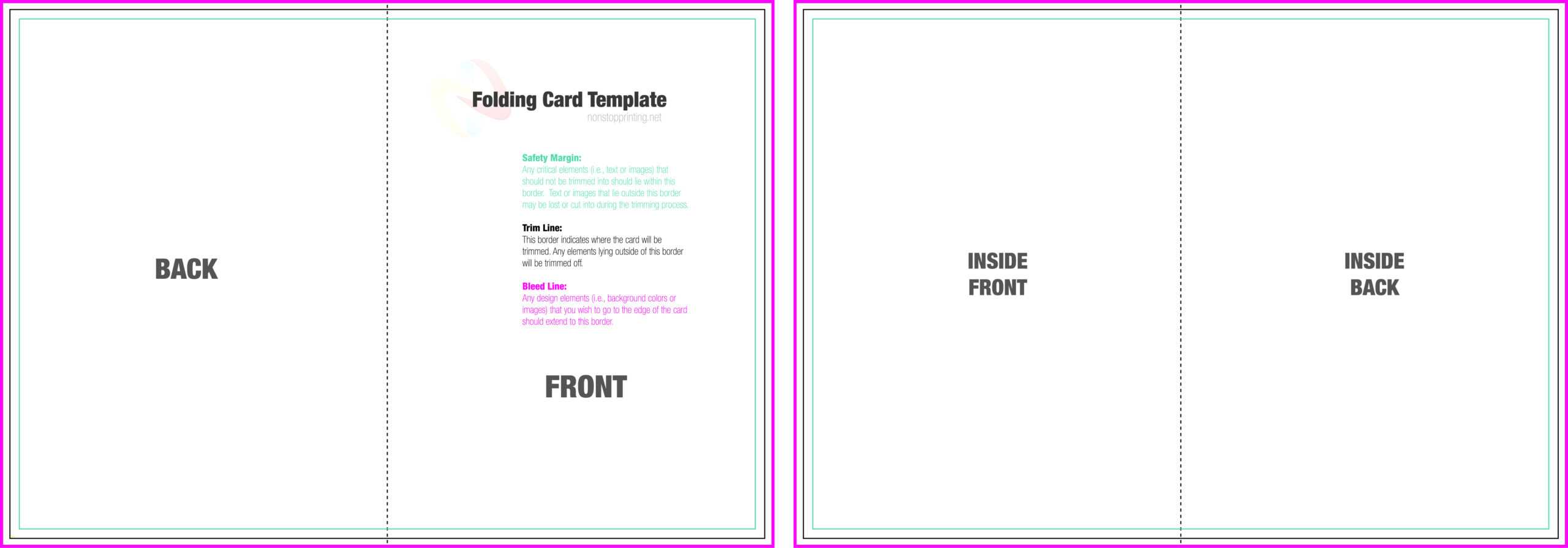 004 Blank Quarter Fold Card Template Free Ideas Greeting In Card Folding Templates Free