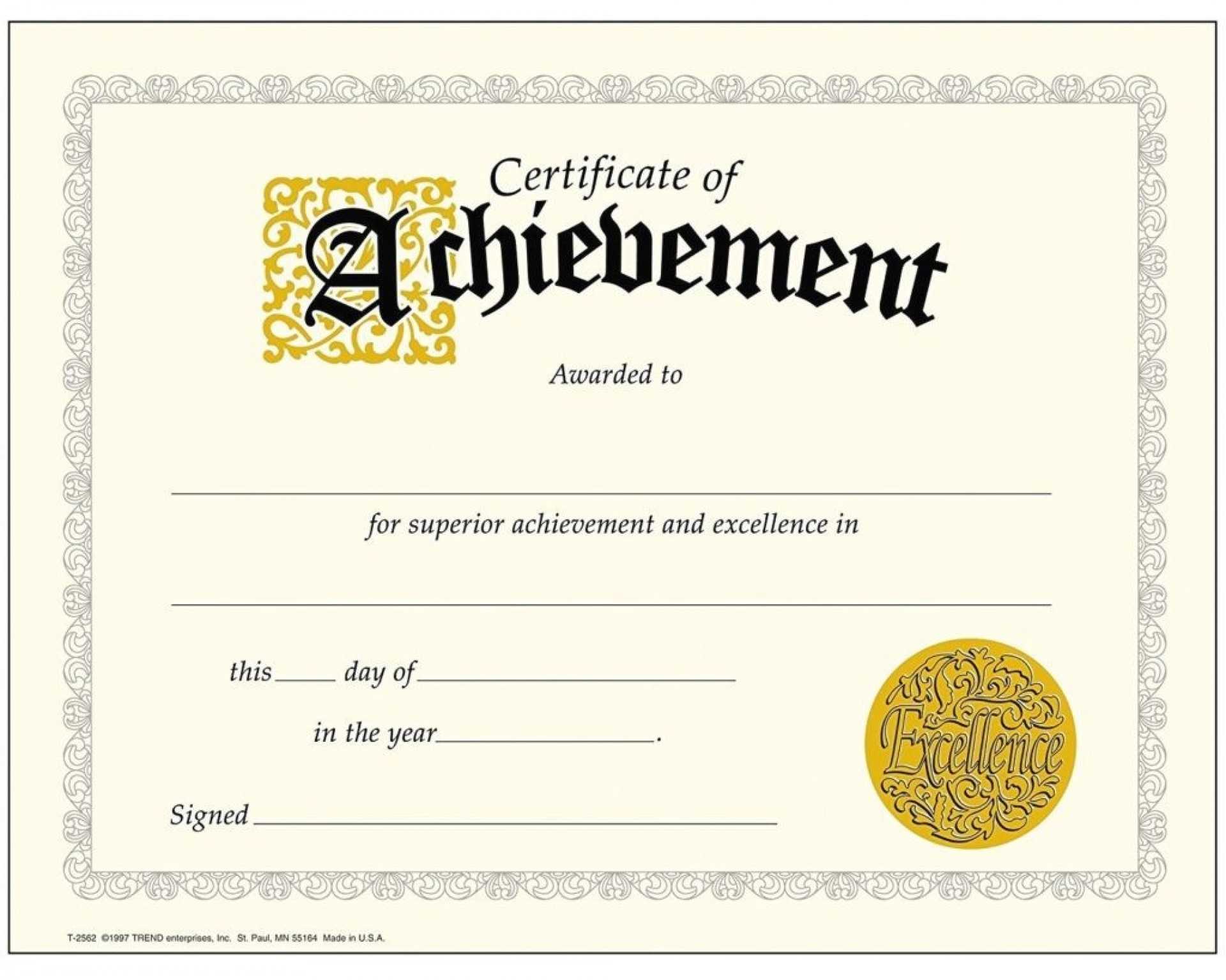 004 Certificate Of Achievement Template Ideas Phenomenal Regarding Certificate Of Accomplishment Template Free