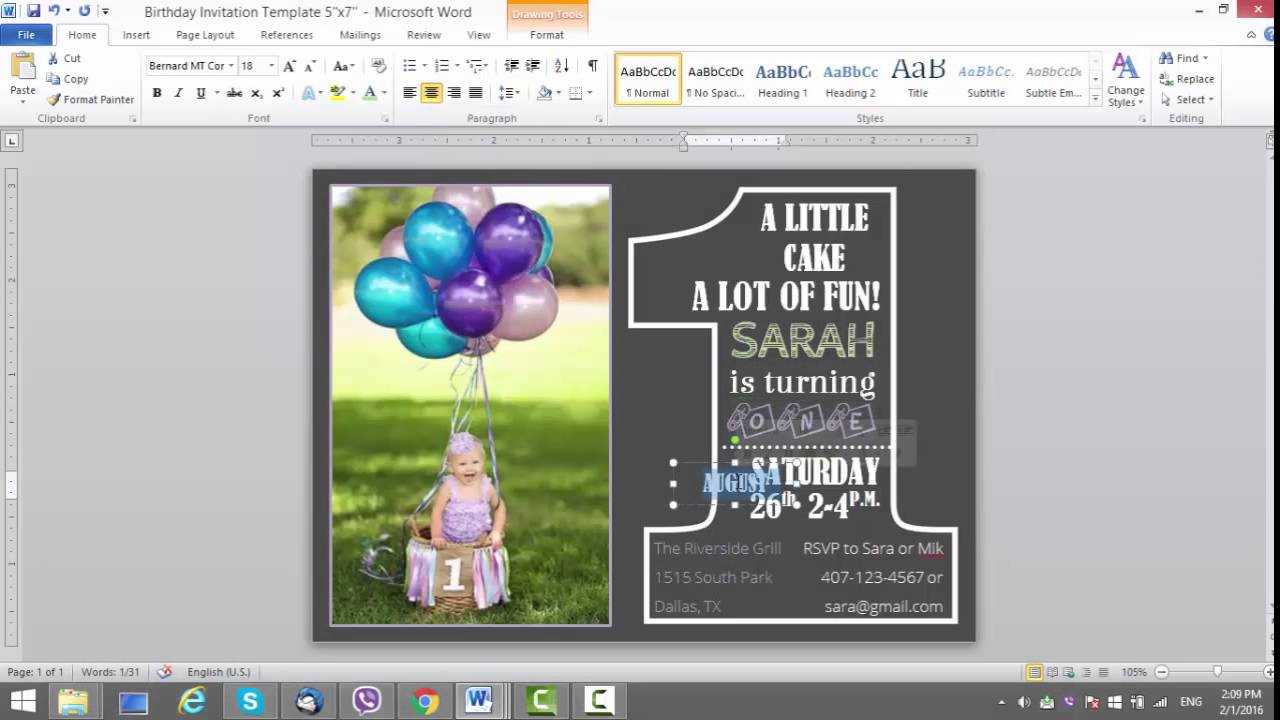 004 Maxresdefault Microsoft Word Birthday Card Invitation Pertaining To Microsoft Word Birthday Card Template