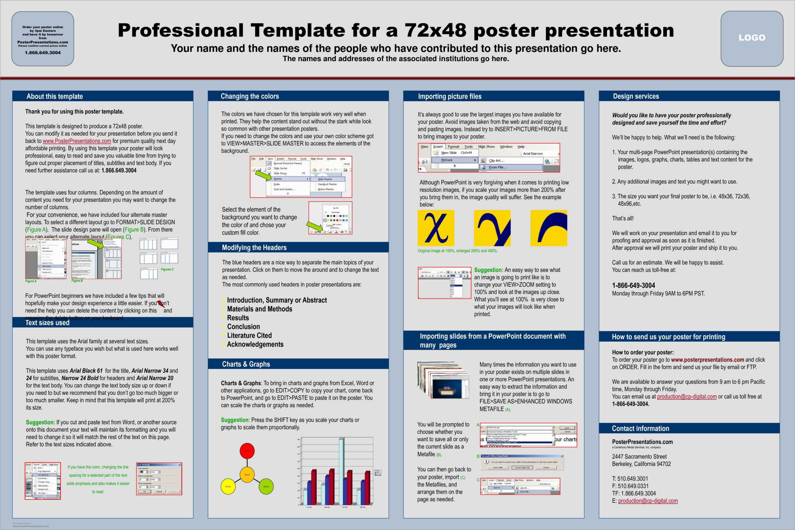 004 Scientific Poster Template Ppt 36X6020Vertical20Template Throughout Powerpoint Poster Template A0