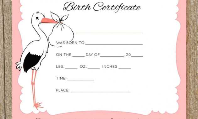 004 Template Ideas Birth Certificate Impressive Free regarding Baby Doll Birth Certificate Template