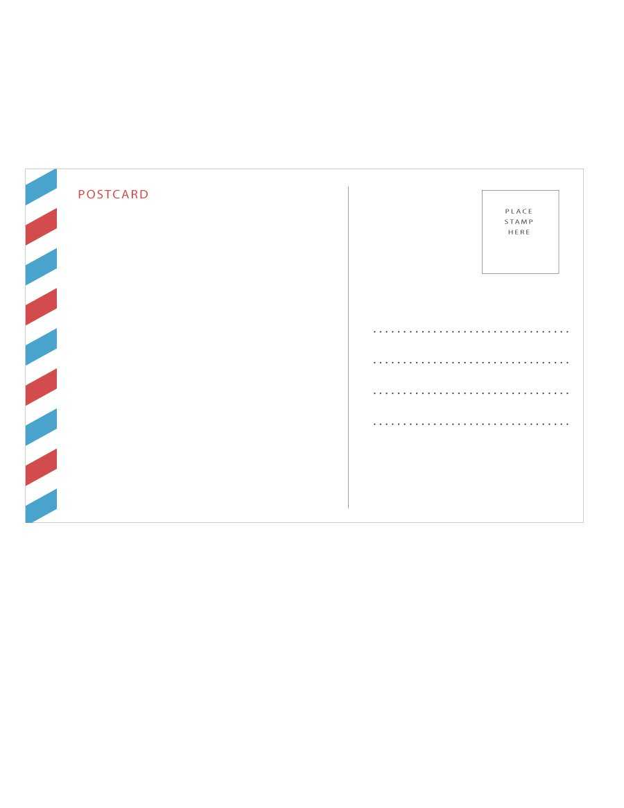 004 Template Ideas Postcard Free Printable Top Templates Inside Post Cards Template