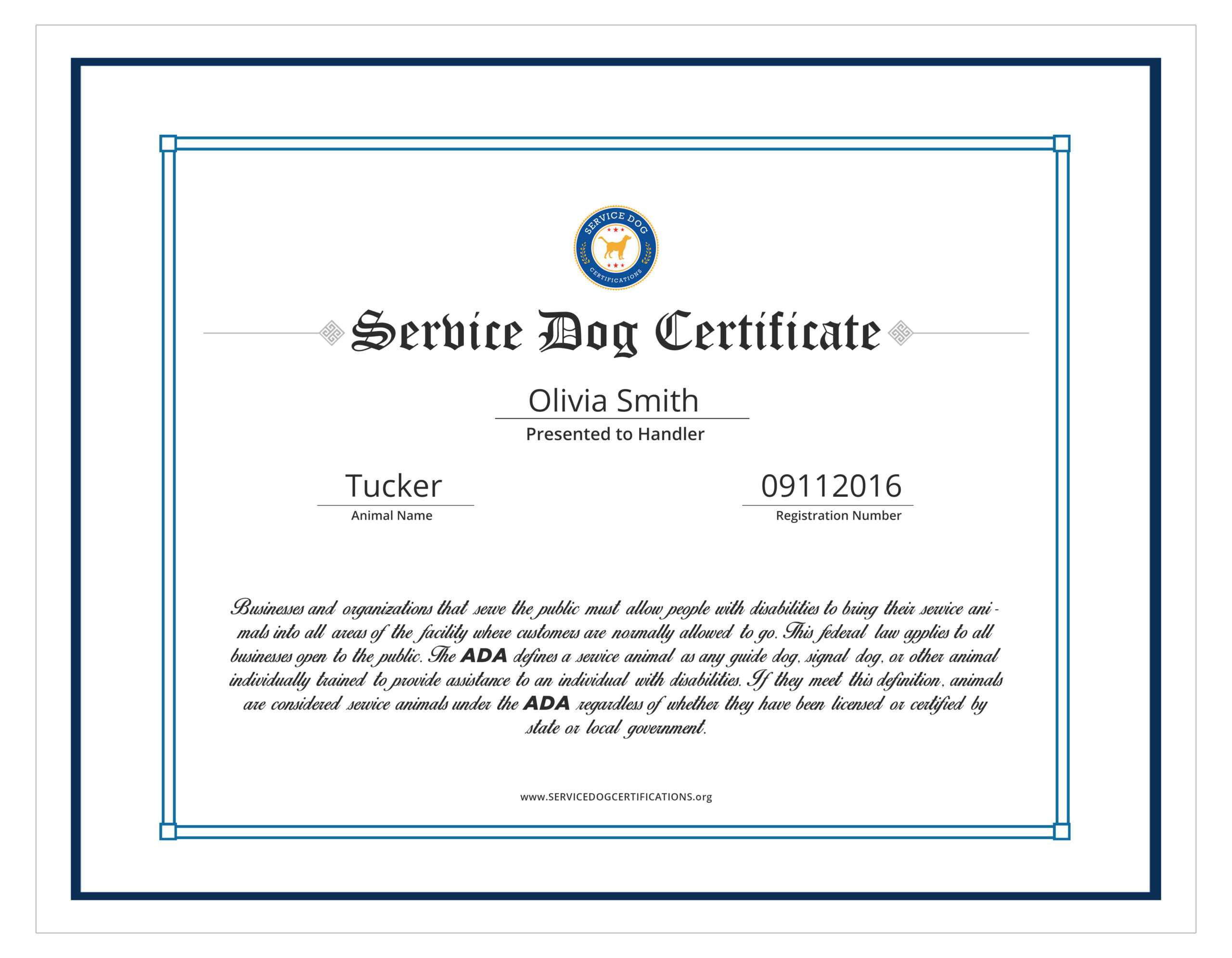 004 Template Ideas Service Dog Certificate Elegant In Service Dog Certificate Template