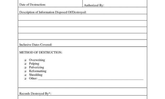 005 Certificate Of Destruction Template Ideas Exceptional pertaining to Certificate Of Disposal Template