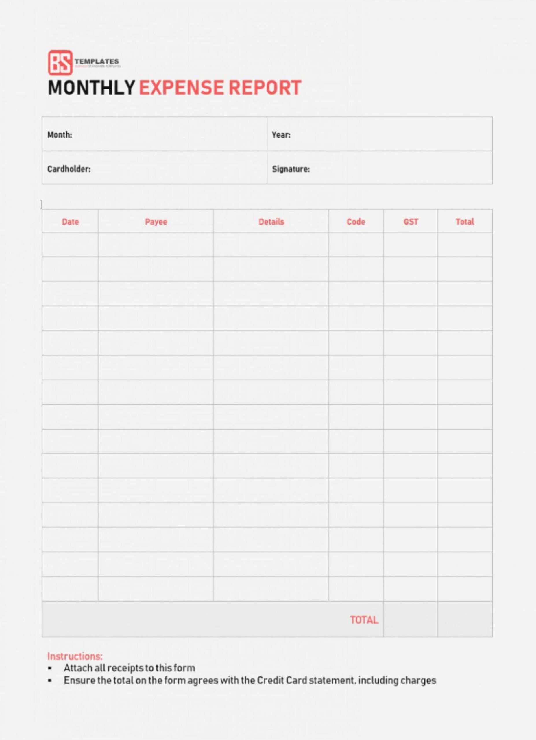 005 Excel Monthly Expense Report Template Frightening Ideas Within Expense Report Spreadsheet Template