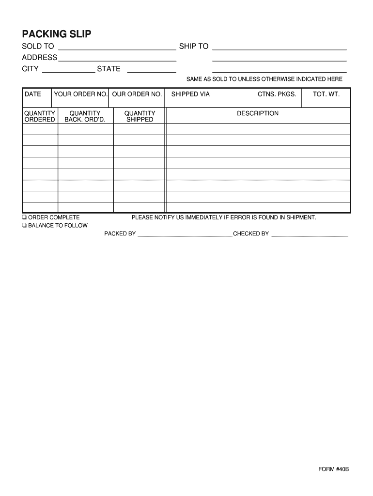 005 Large Free Packing Slip Template Sensational Ideas With Regard To Blank Packing List Template