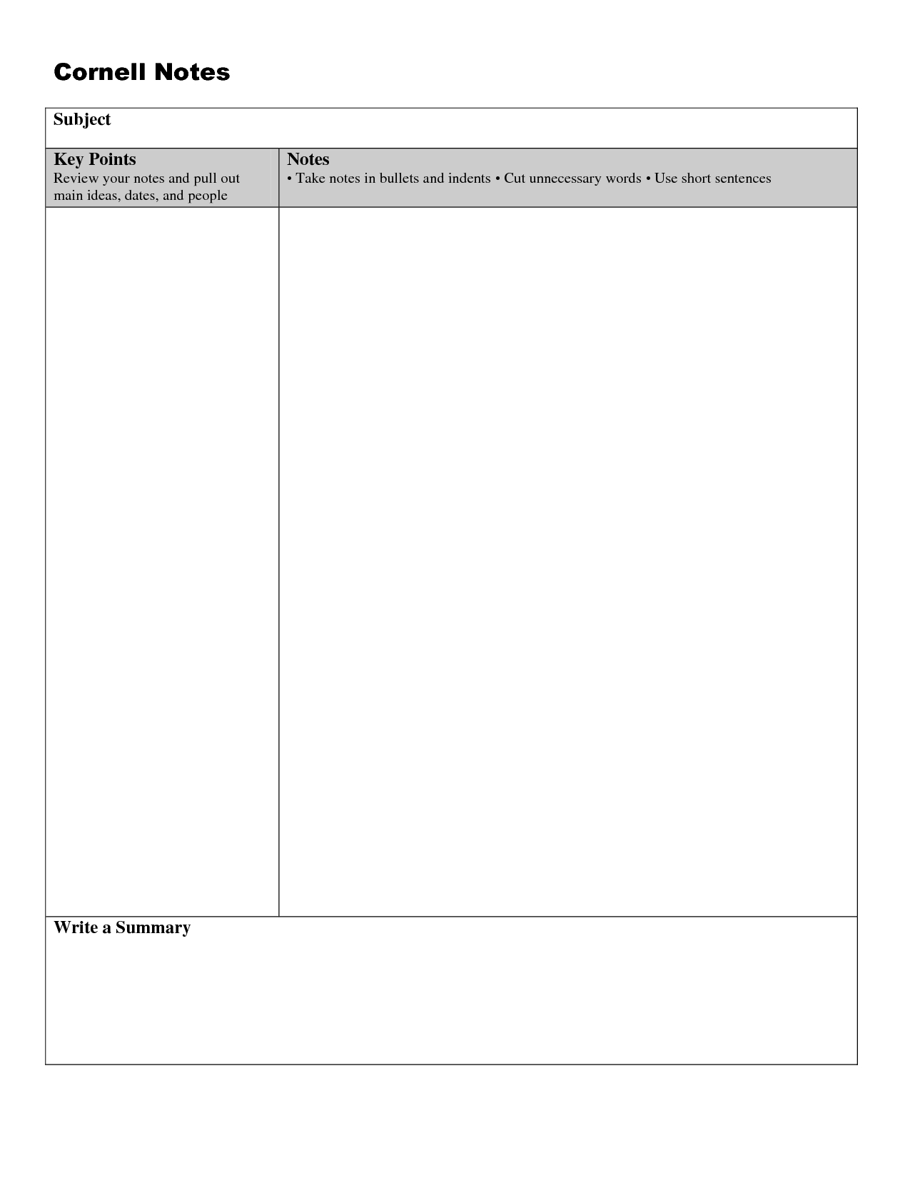 005 Note Taking Template Word Ideas Unforgettable Cornell Throughout Note Taking Template Word