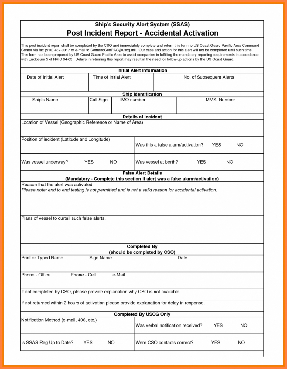 005 Security Incident Report Template Information Progress With Regard To Template For Information Report