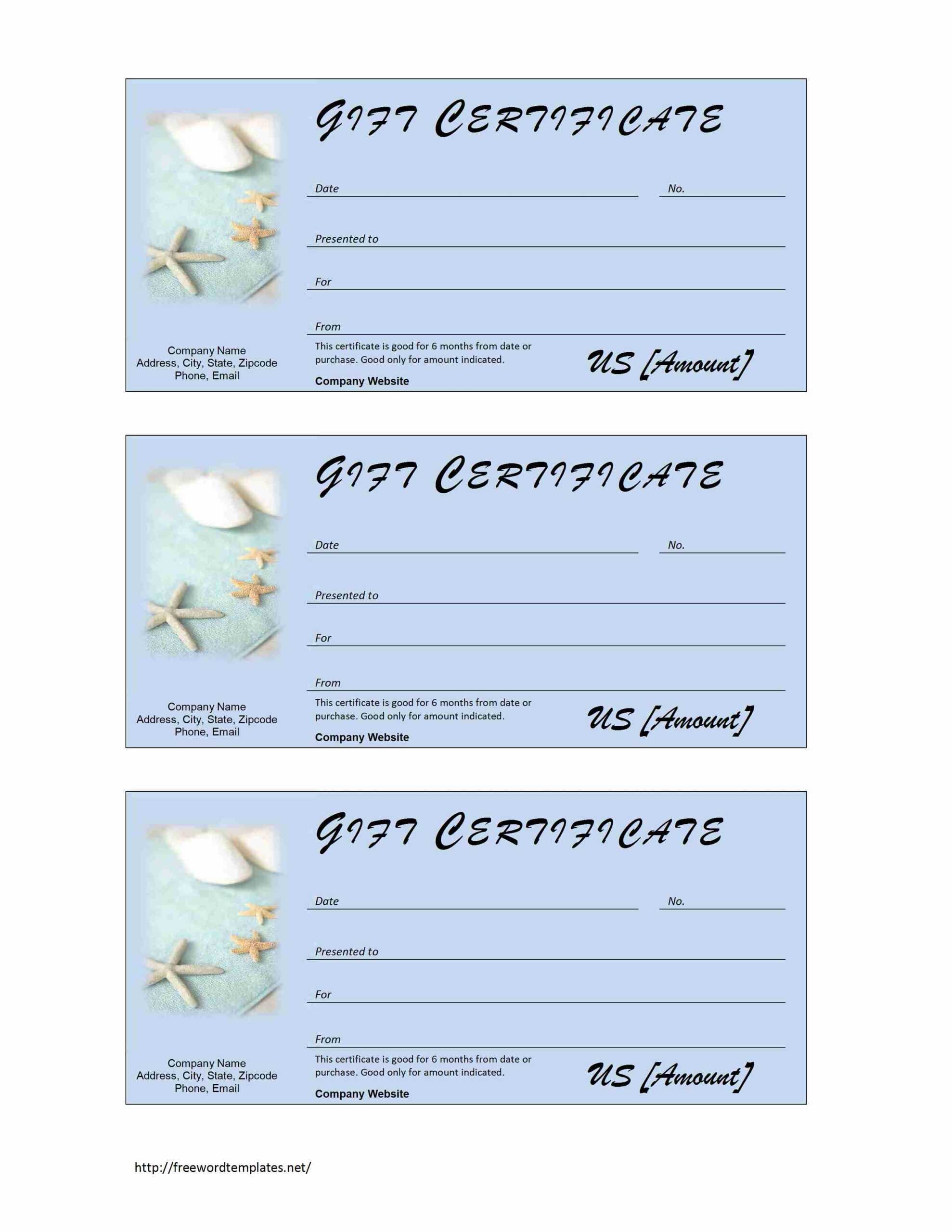 005 Template Ideas Spa Gift Fantastic Certificate Free For Massage Gift Certificate Template Free Printable