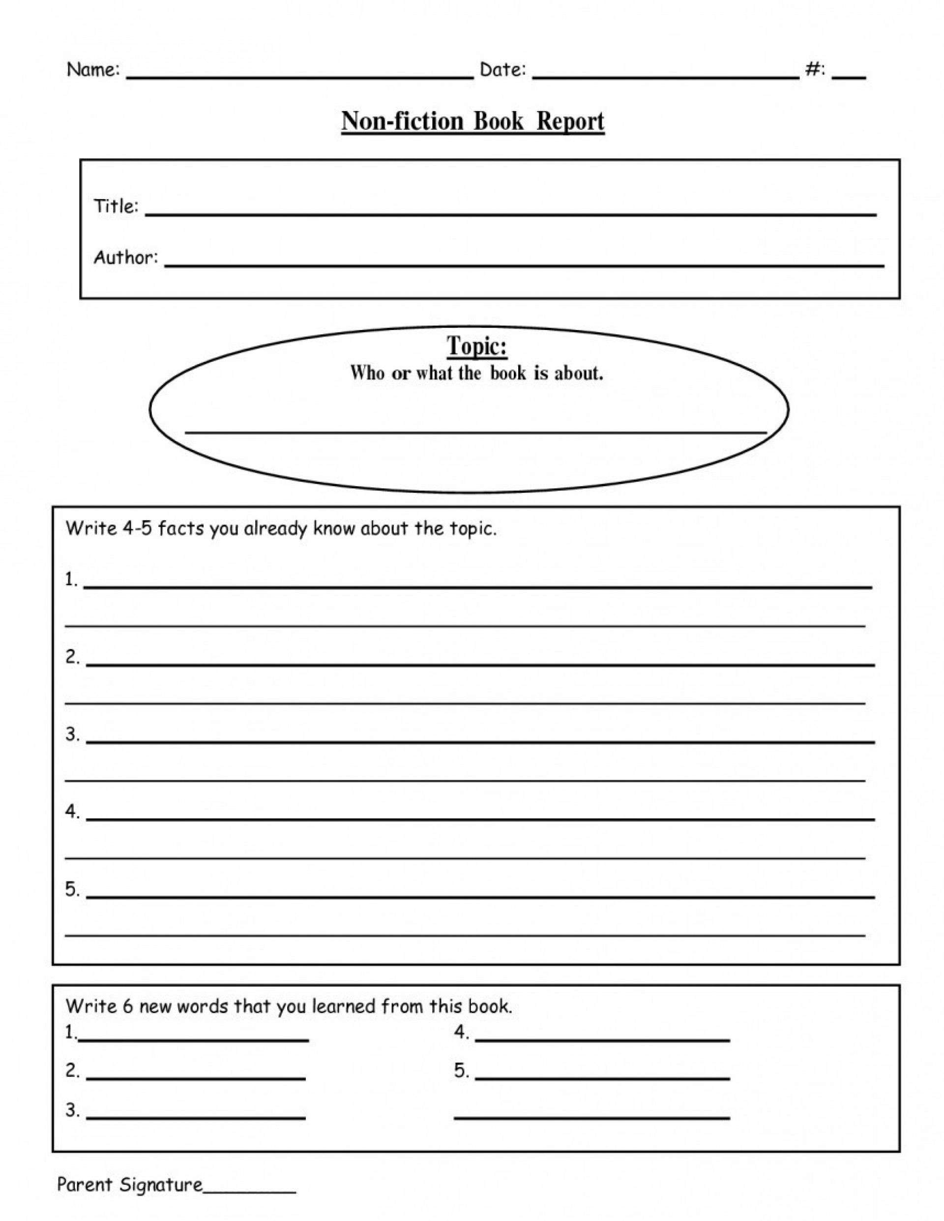 005 Writing Biography Template 4Th Grade Ideas Book Report Throughout Book Report Template 4Th Grade