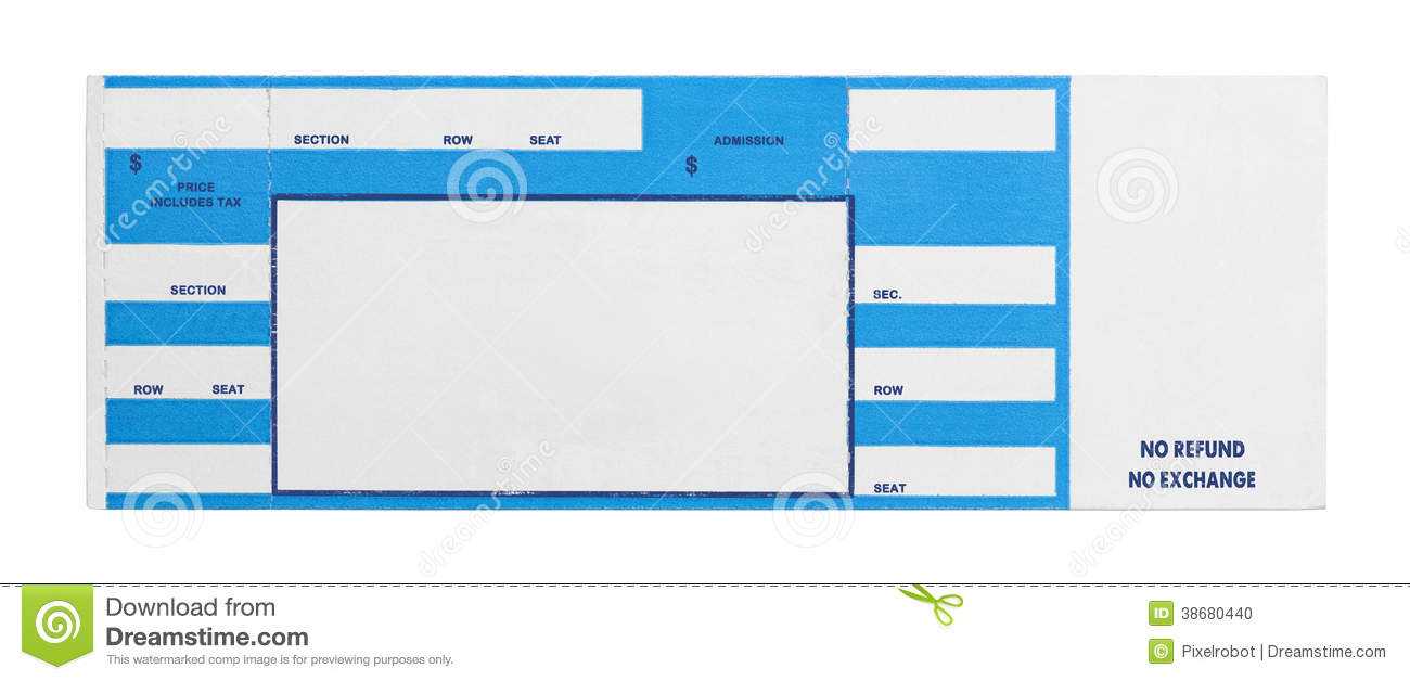 006 Free Concert Ticket Template Word Printable Blank Blue Inside Blank Parking Ticket Template