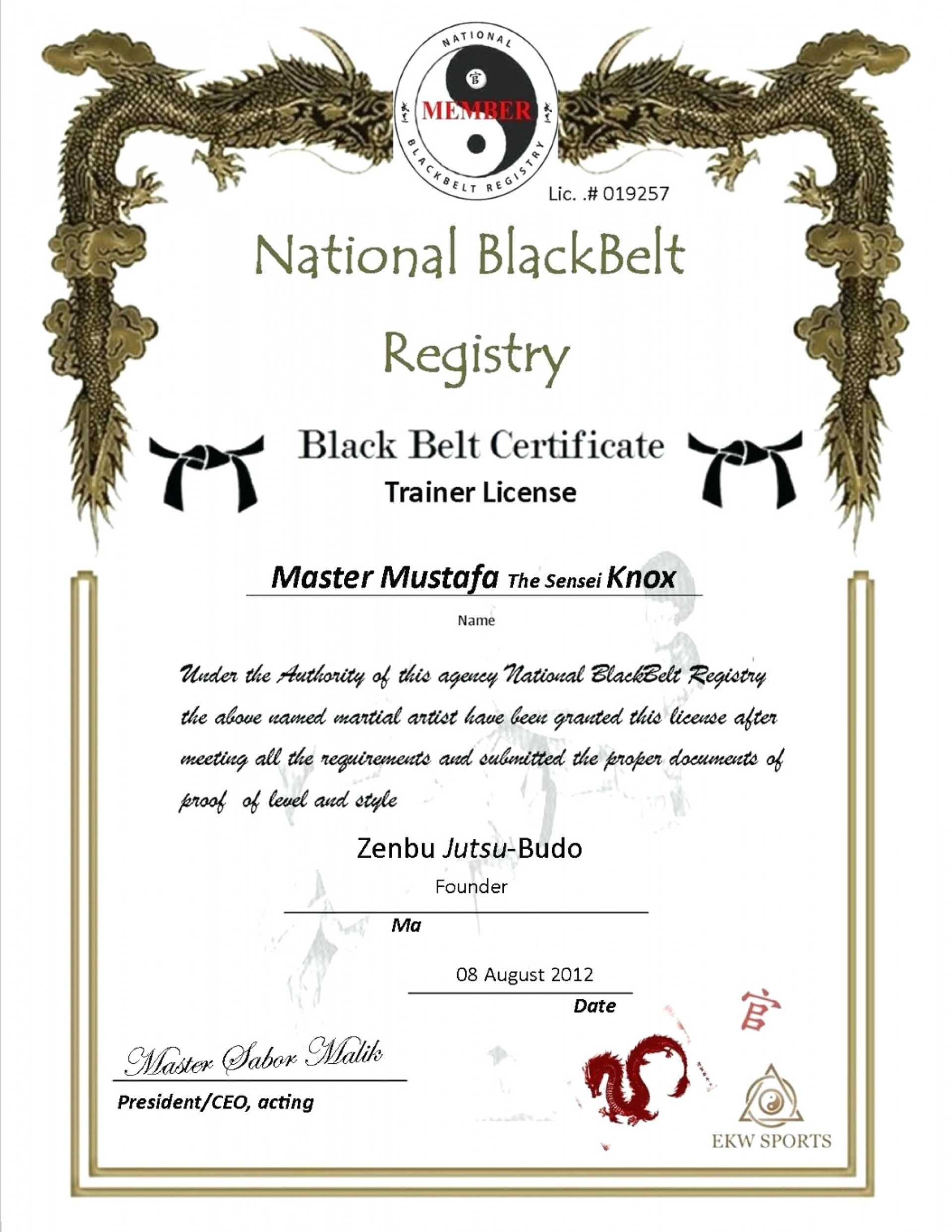 006 Template Generic Certificate Martial Arts Gift Templates Regarding Generic Certificate Template