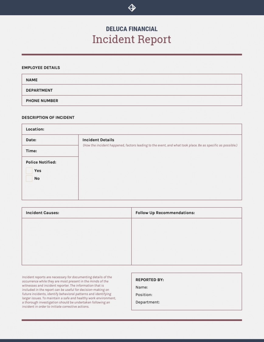 007 20It Incident Report Template Car Accident Verypage Form Intended For Incident Report Template Itil