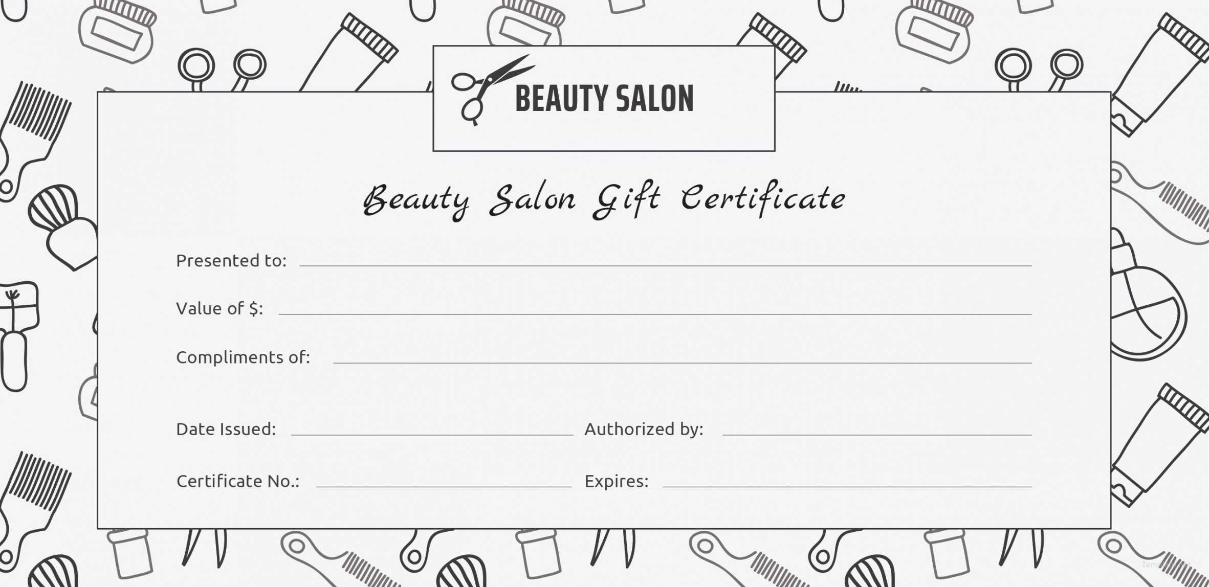 007 Editable Beauty Salon Gift Certificate Template Free For Nail Gift Certificate Template Free