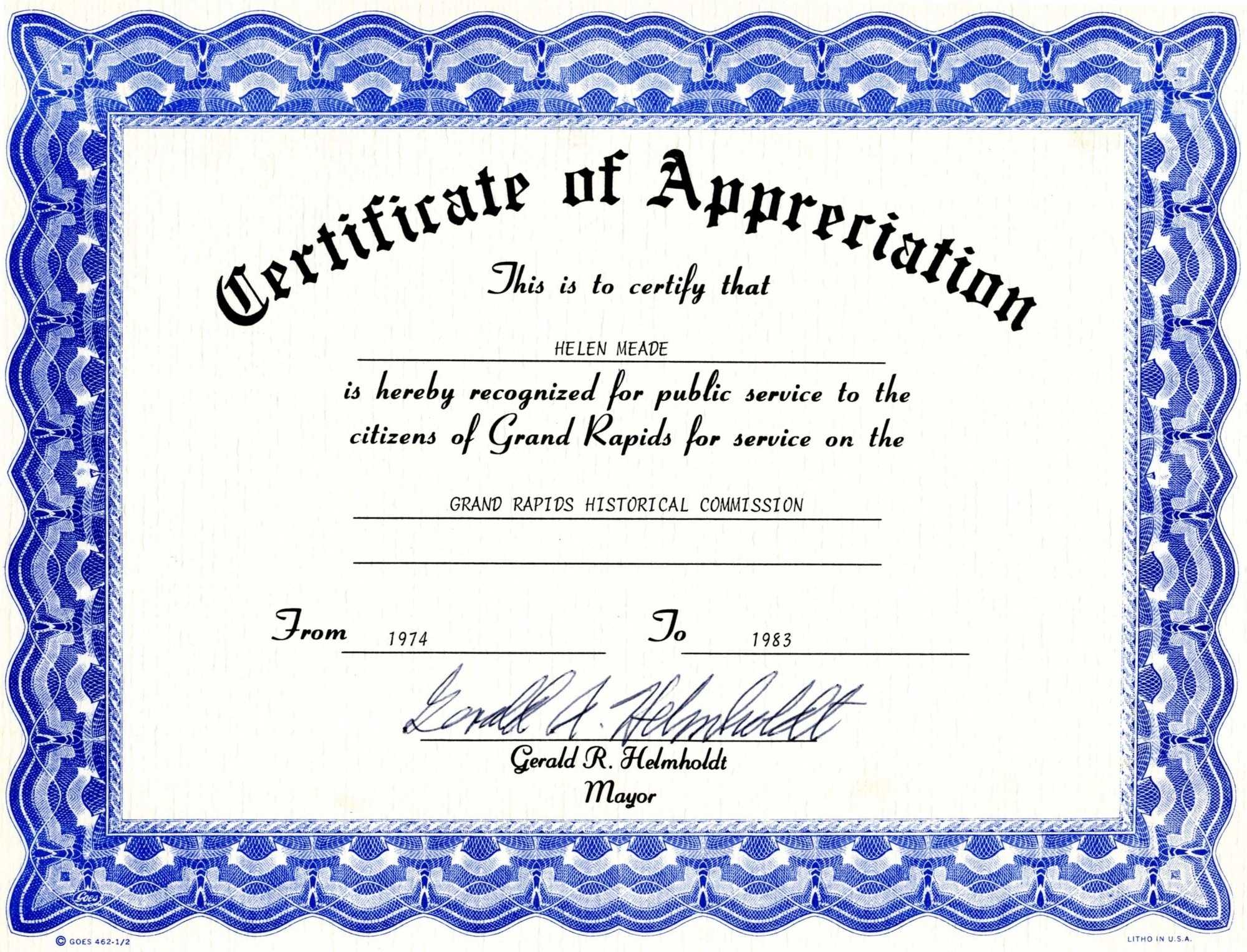 007 Editable Certificate Template Of Appreciation Templates In In Appreciation Certificate Templates