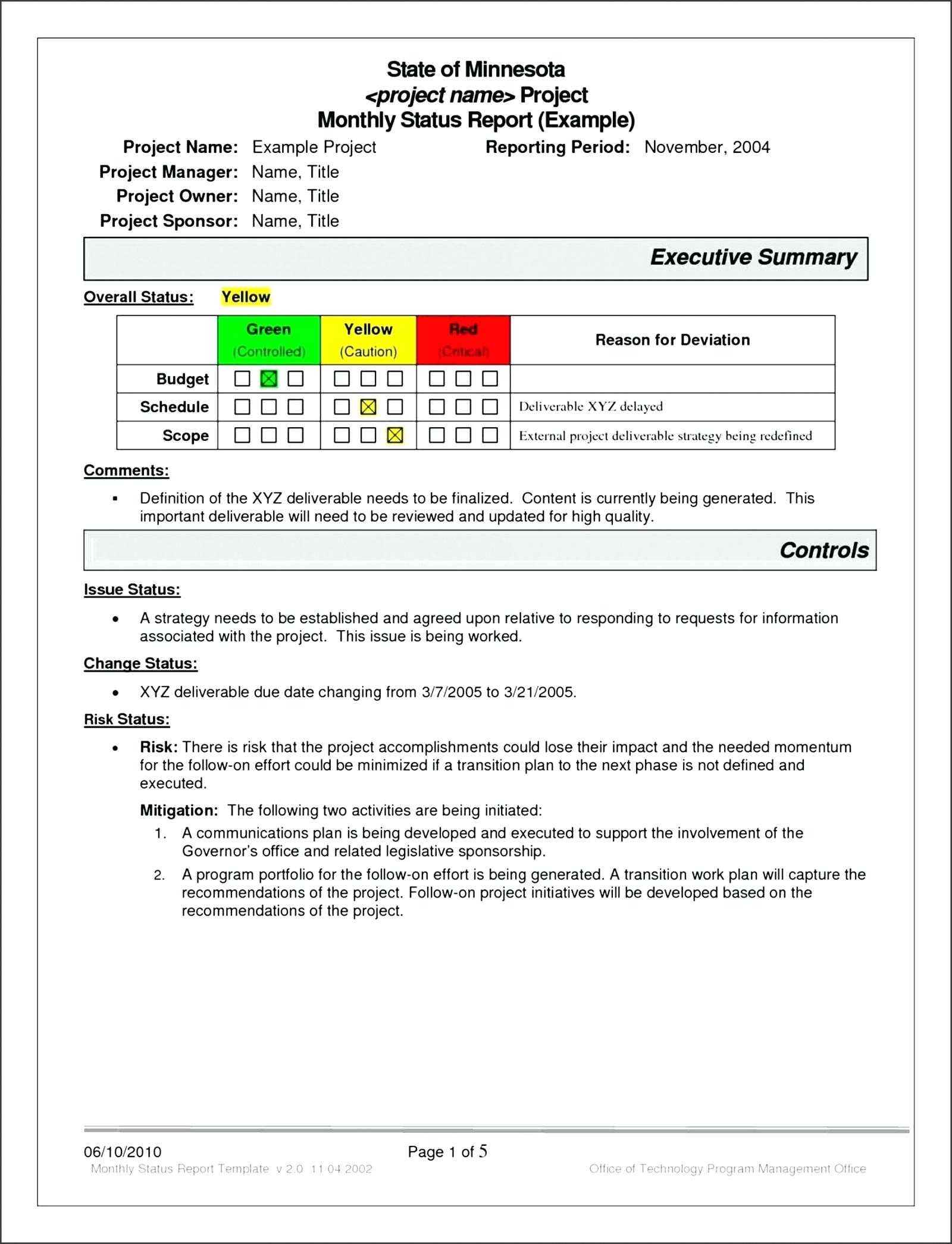 007 Project Status Report Template Excel Monthly Agile Inside Project Manager Status Report Template