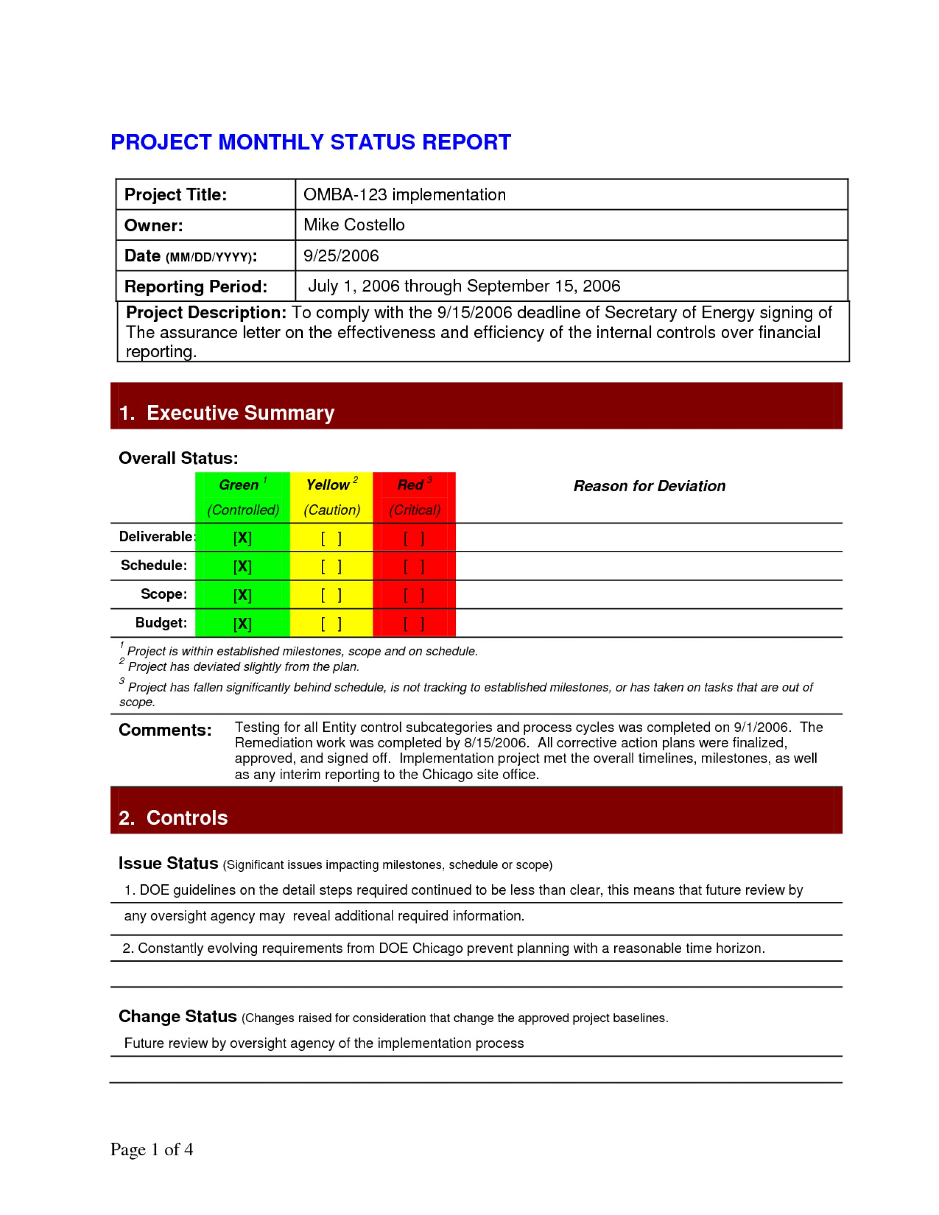 007 Project Status Report Template Excel Monthly Agile Regarding Project Monthly Status Report Template