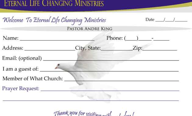 007 Template Ideas Eternal Life Visitor Card Church within Church Visitor Card Template Word
