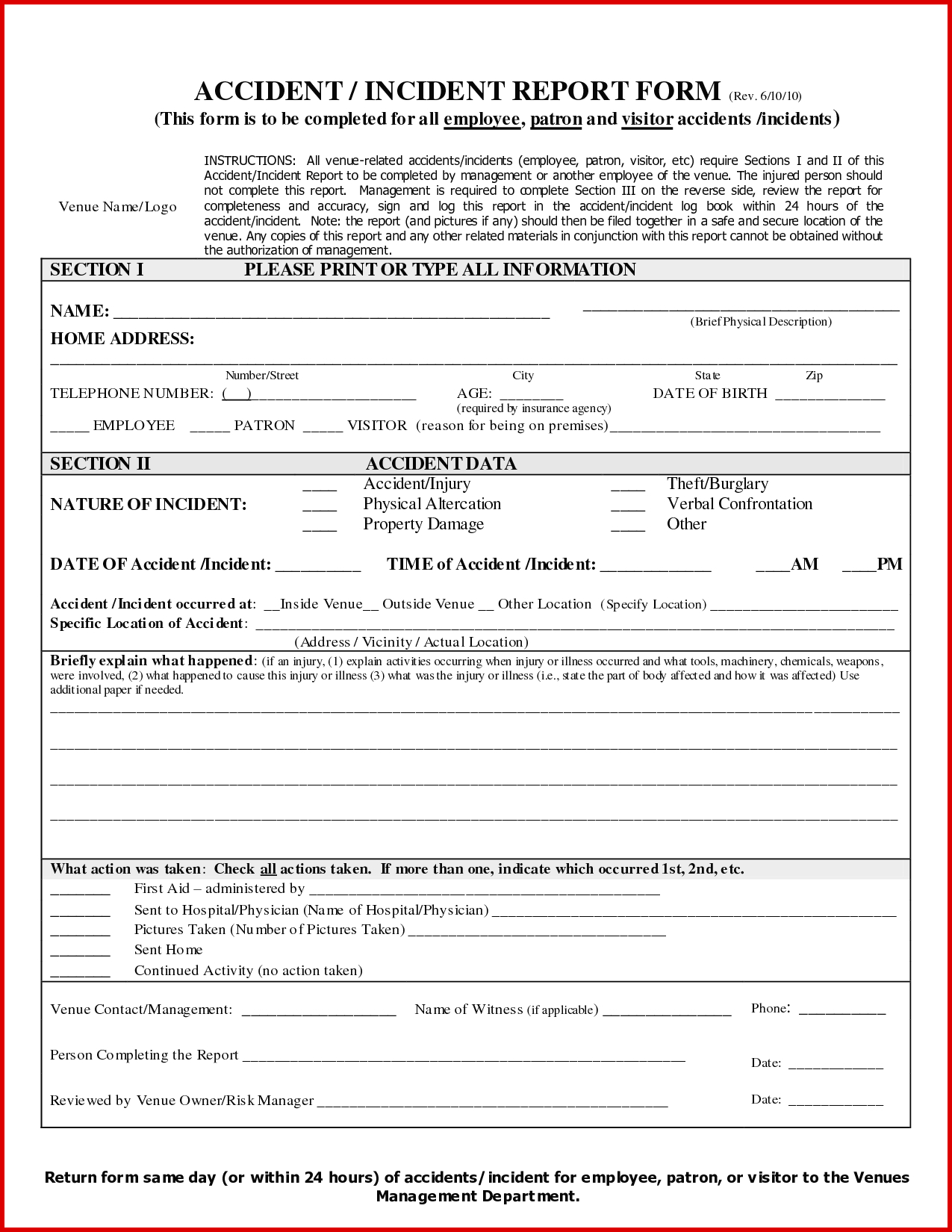 008 20Form For Accident Incident Report Karis Sticken Co Inside First Aid Incident Report Form Template