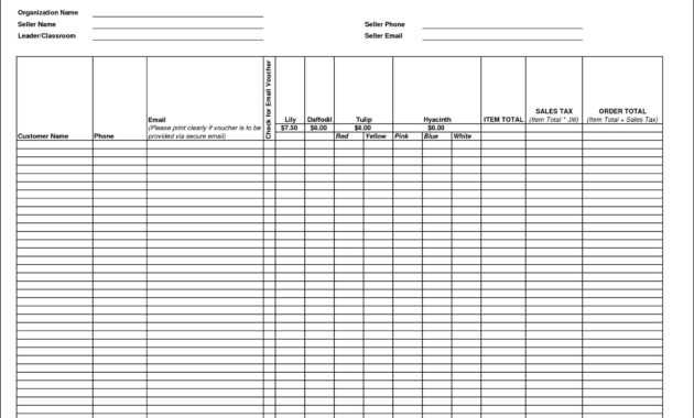 008 Fundraiser Order Form Template Free Download Imposing in Blank Fundraiser Order Form Template