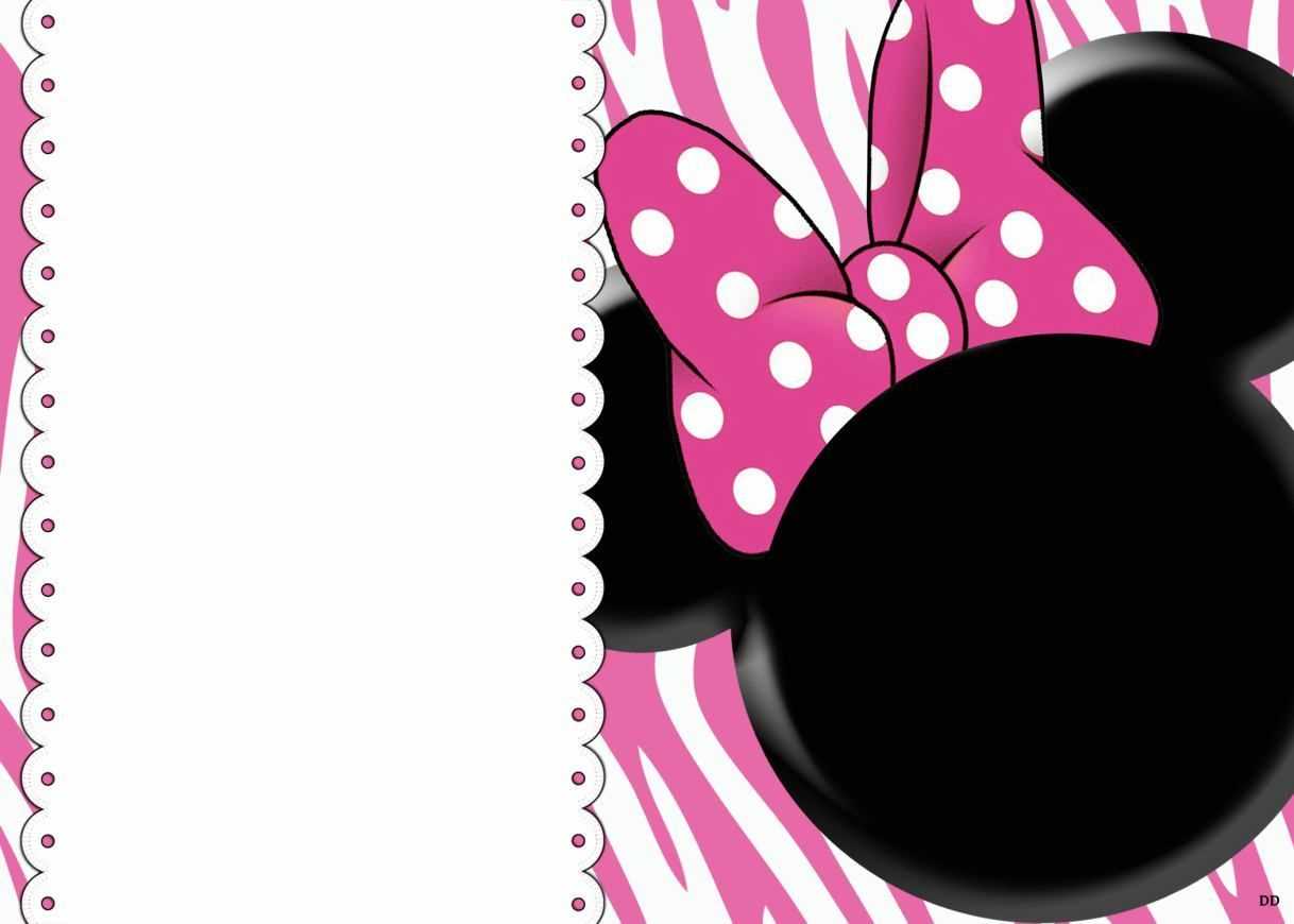 008 Minnie Mouse Birthday Invitation Template Ideas Striking Pertaining To Minnie Mouse Card Templates