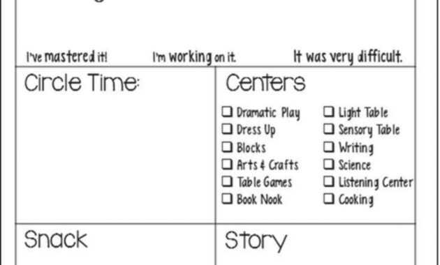 008 Preschool Daily Report Template Free Printable Infant for Daycare Infant Daily Report Template