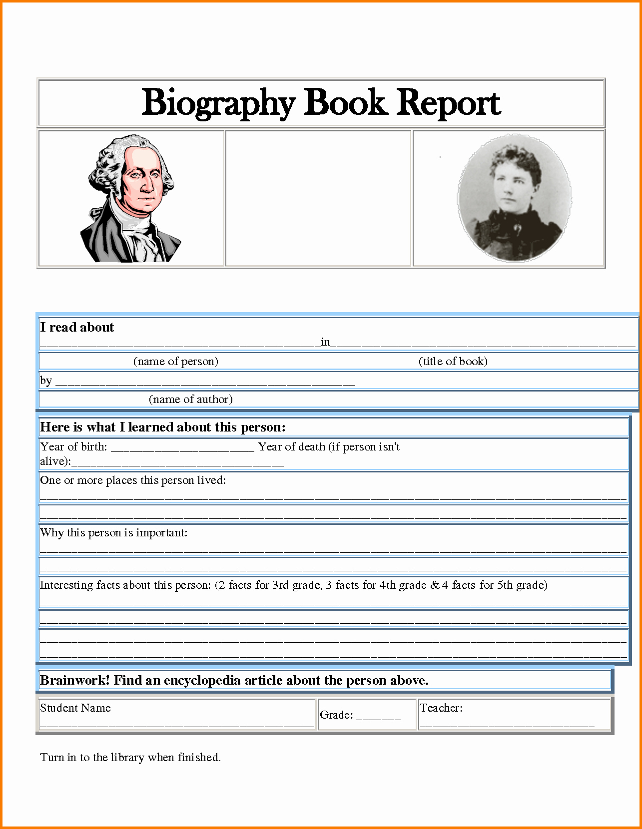 008 Template Ideas Biography Book Report Formidable High Inside Biography Book Report Template