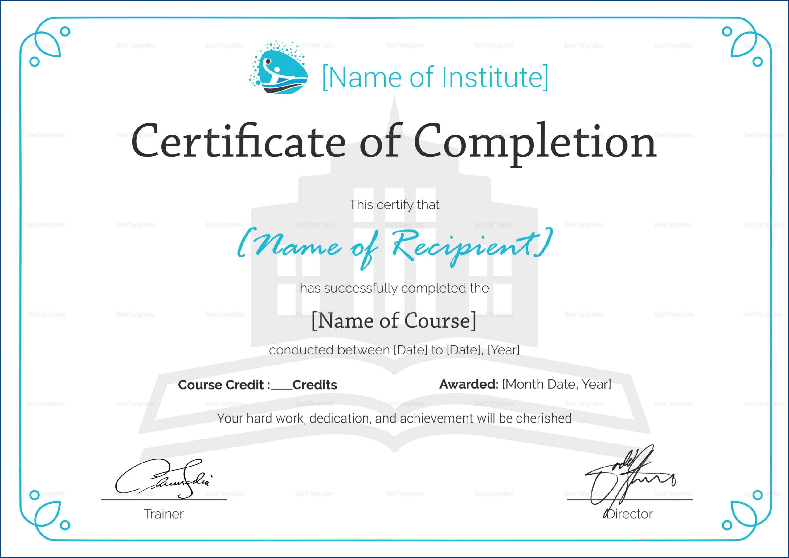 008 Template Ideas Training Completion Certificate Format Intended For Free Training Completion Certificate Templates