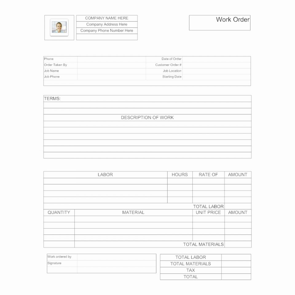 008 Work Request Form Template Excel Ideas Order Mechanic In Mechanic Job Card Template