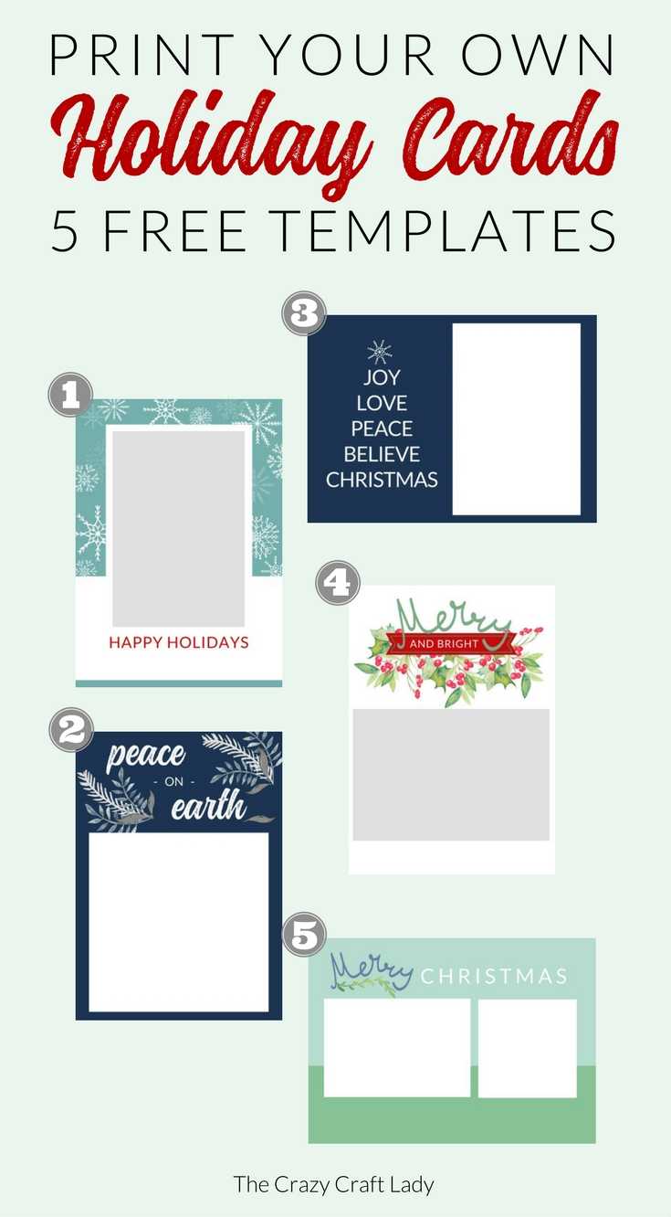 009 Free Printable Holiday Photo Card Templates Template Pertaining To Printable Holiday Card Templates