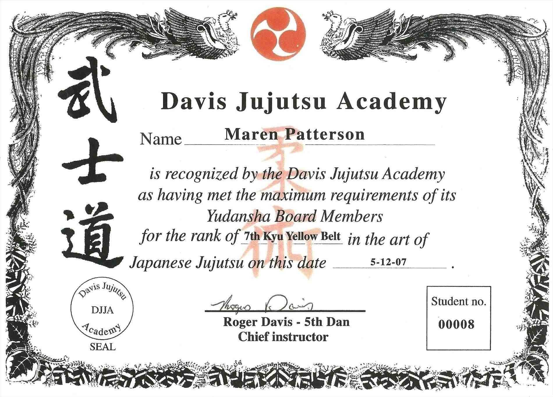 009 Martial Arts Certificate Templates Free Best Solutions Intended For Free Art Certificate Templates